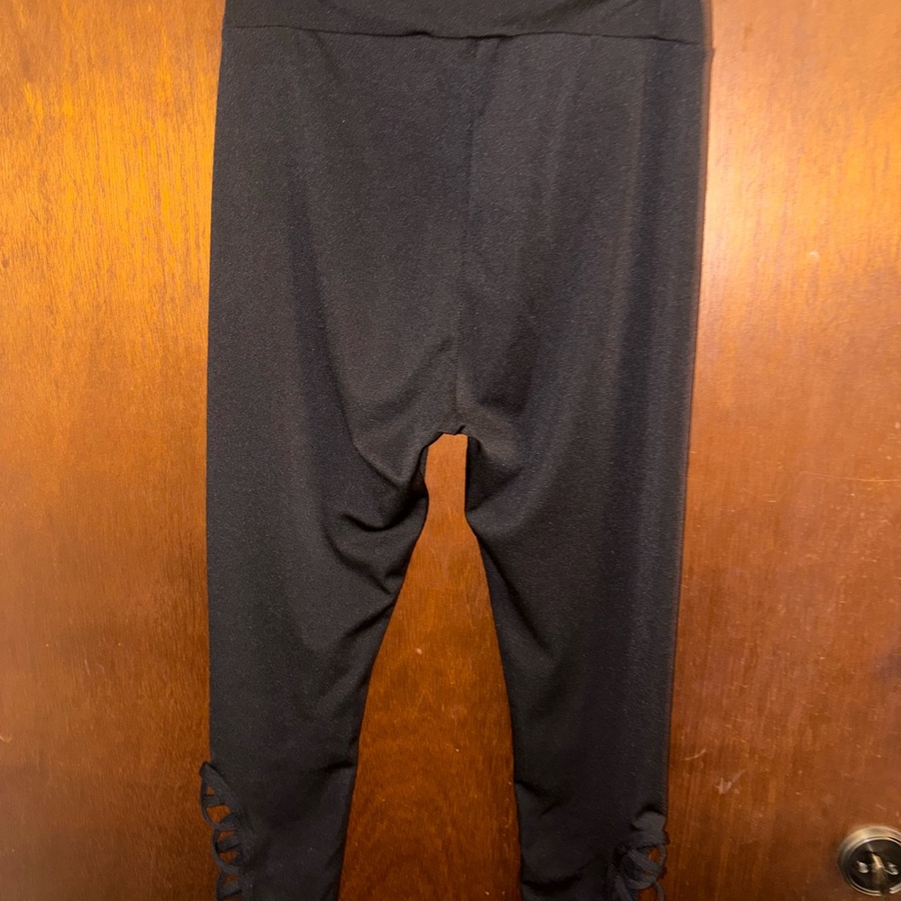 SHEIN Black  Leggings with Lace Detail